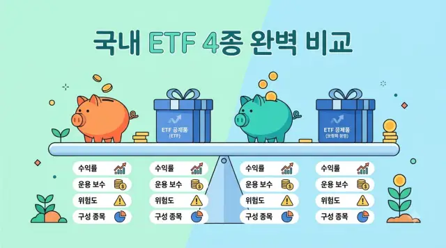 국내에 상장된 나스닥100 ETF 주요 4종목
