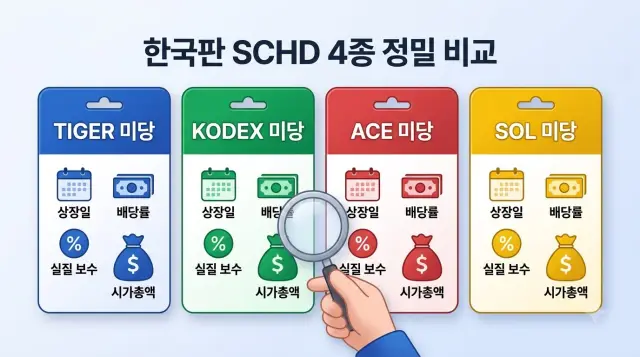 미국 배당다우존스 국내 상장 4종목
