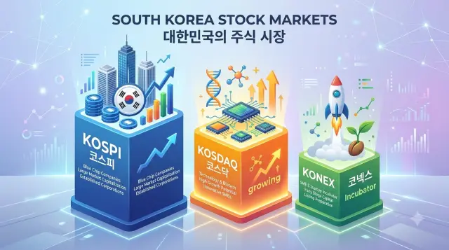 한국거래소에서 운영하는 코스피, 코스닥, 코넥스