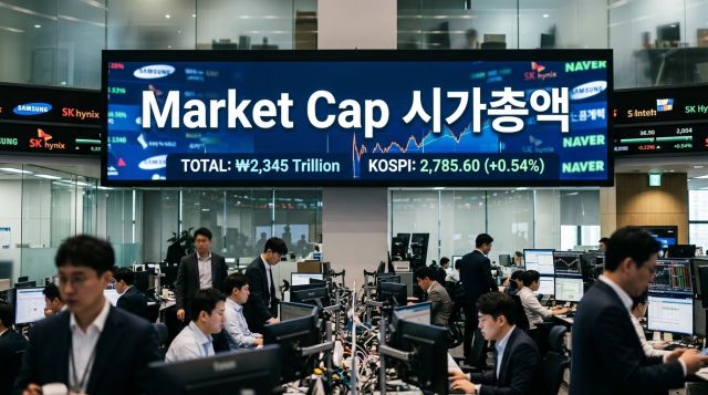시가총액을 표시해 주는 전광판