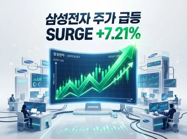 삼성전자 주가 급등 반등 일러스트