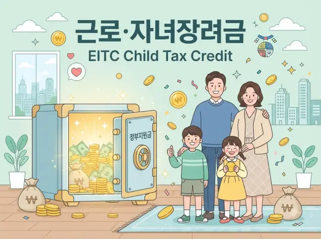 근로·자녀장려금 신청 안내 일러스트