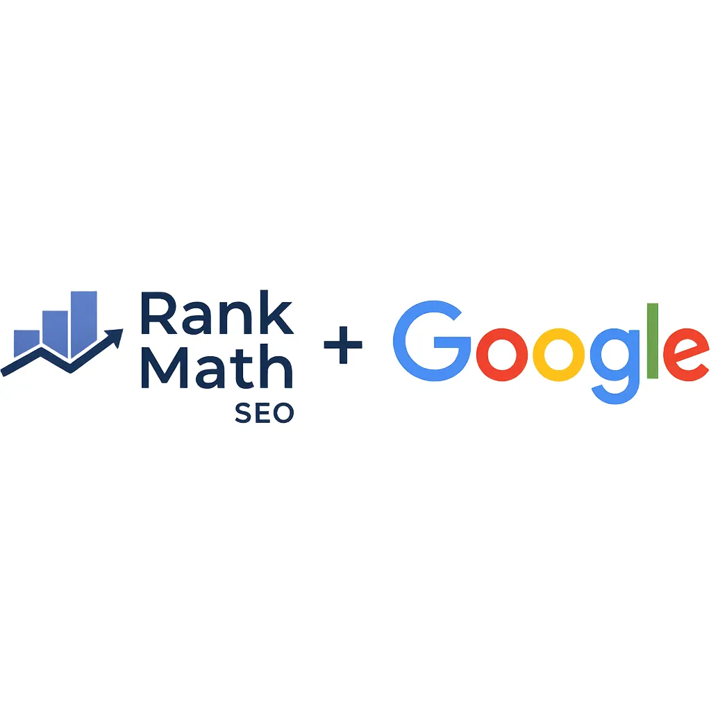 Rank Math SEO 검색 엔진 최적화 하기 이미지와 구글 검색 노출 이미지를 합성한 사진