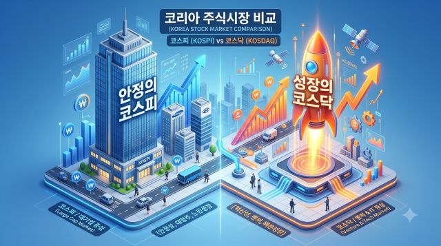 코스피 코스닥 차이는 안정과 성장성