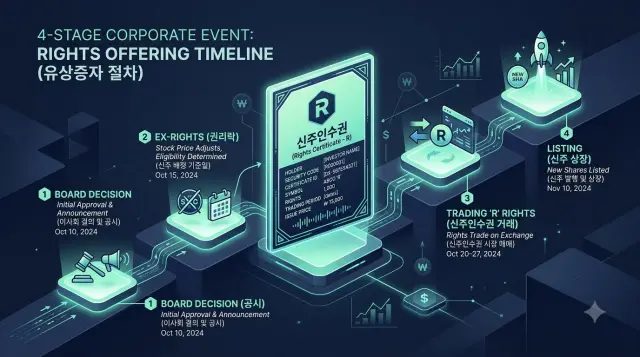 유상증자의 4단계 절차