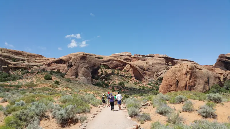 Arches National Park의 트레일 모습