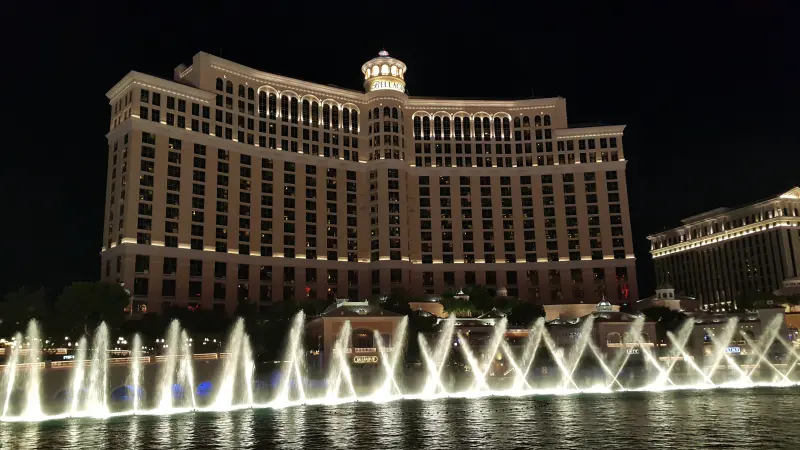 Las Vegas 벨라지오 호텔의 분수쇼