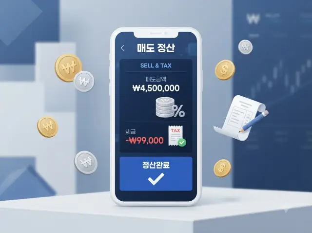 주식 매도 정산 및 증권거래세 차감 과정