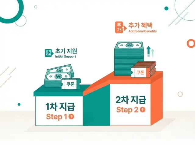 소비쿠폰 1차 2차 단계별 지급 구조