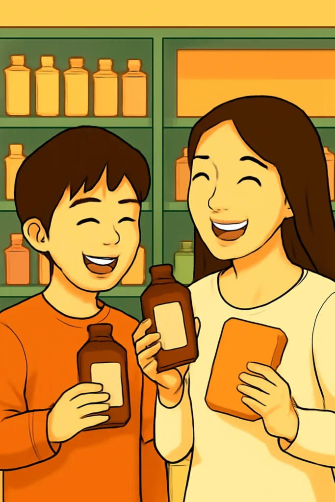 건강식품을 구입하는 이미지
