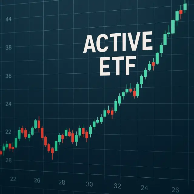 액티브 ETF 이미지로 주가 그래프가 우상향 하고 있음