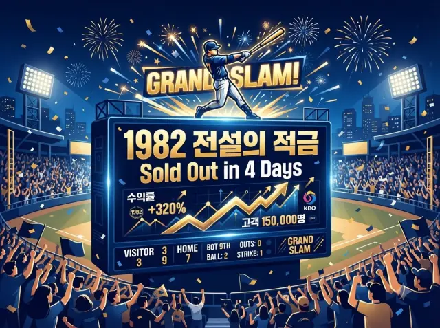 신한은행 1982 전설의 적금 완판 일러스트