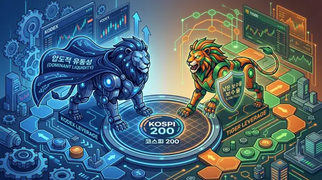 레버리지 상품 중 가장 유동성이 높은 KODEX 레버리지와 TIGER 레버리지