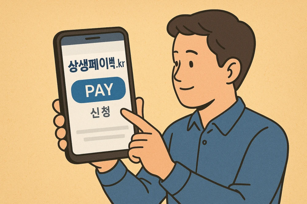 상생페이백을 신청하는 모습