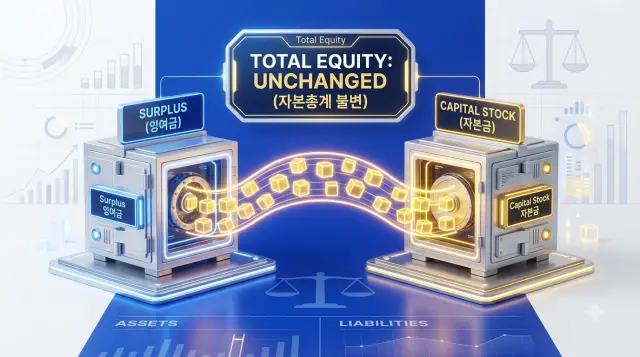 무상증자는 자본금은 변하지 않음