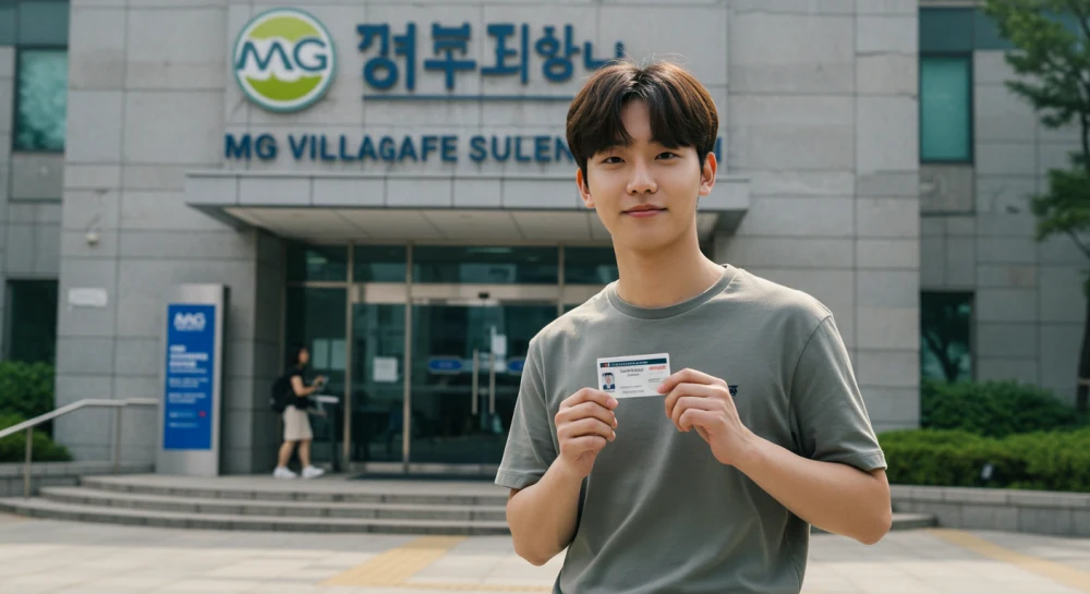 MG+S 하나카드를 발급받고 즐거워하는 모습