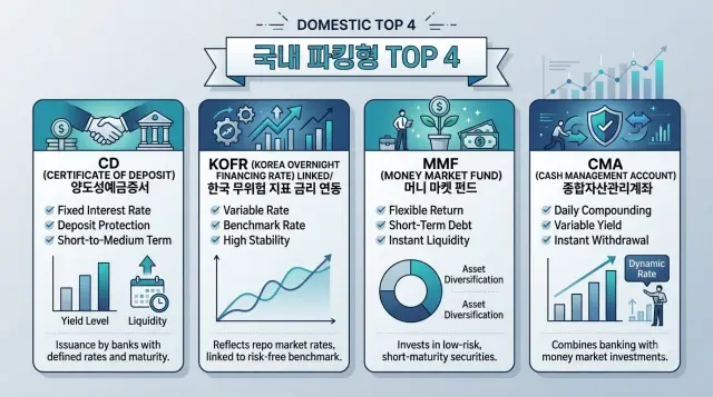 국내 파킹형 ETF 4종류