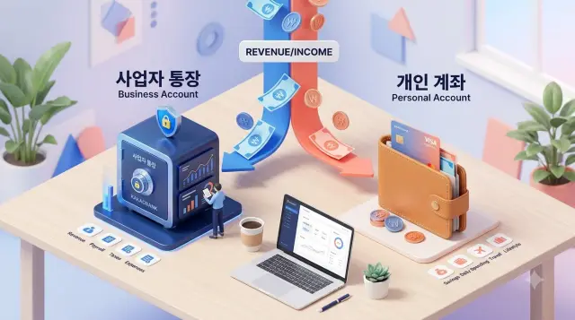 사업자 통장과 개인 계좌의 분리 필요
