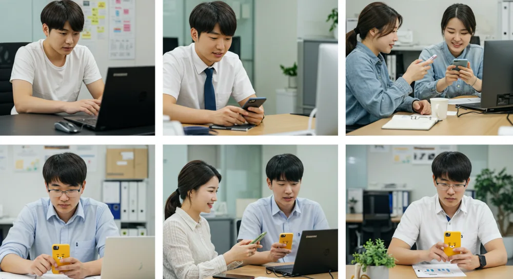 카카오에서 쳇GPT를 활용하여 업무를 진행하는 모습