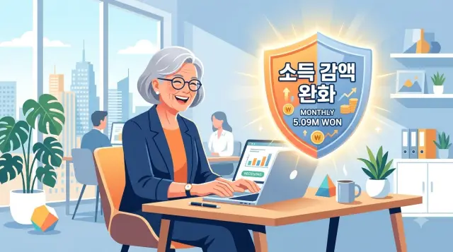 소득 감액 완화로 국민연금 감액 부담이 줄어듬