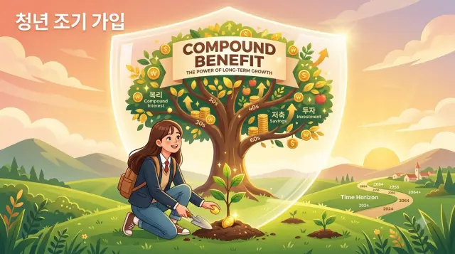 조기 국민연금 가입은 복리효과가 있어 만기시에 금액이 높아짐
