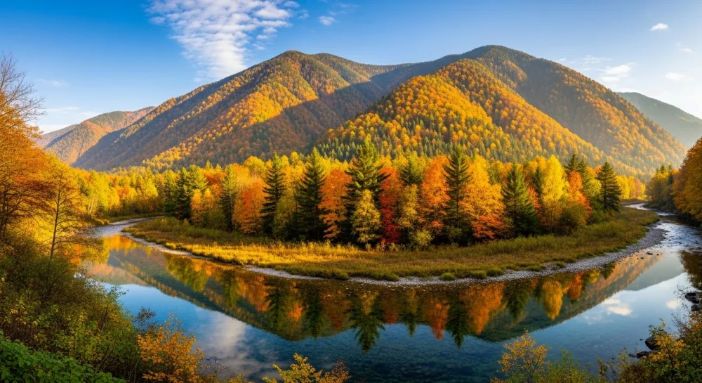 아름다운 산의 모습