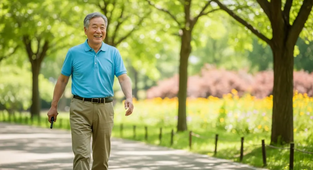 의료 혜택을 받아 건강한 어르신