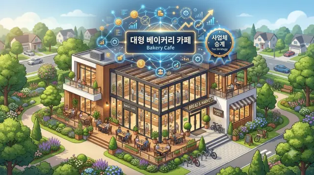 대형 베이커리 카페 건물로 사업체 승계