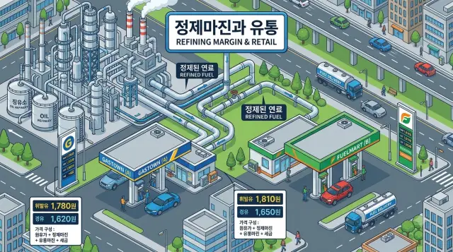 주유소 기름값의 마진과 유통