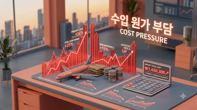 환율 상승시 수입 원가 부담