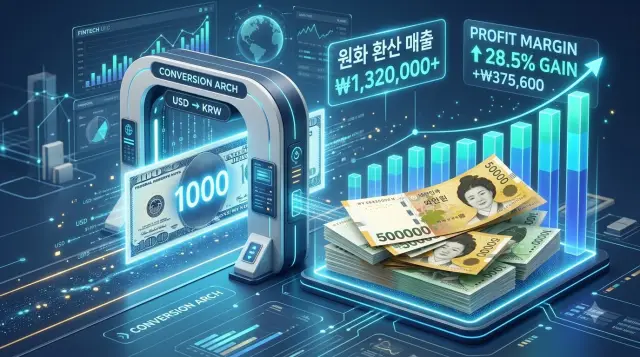 환율 상승으로 인한 원화 환산 매출 증가