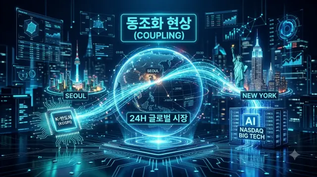 코스피 코스닥 나스닥 시장은 동조화를 보임