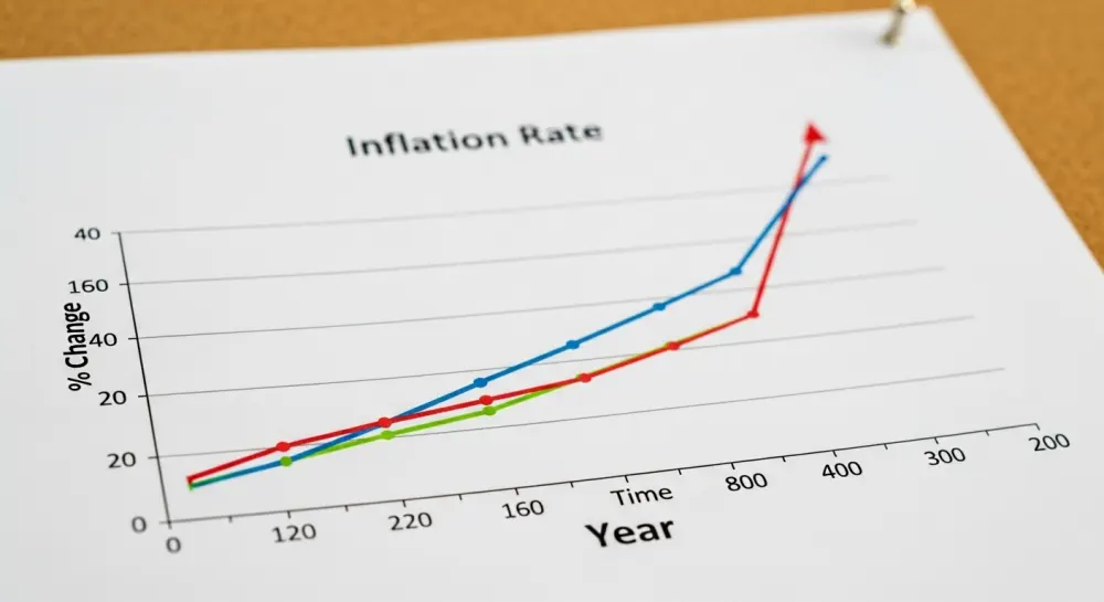 인플레이션의 상향 그래프