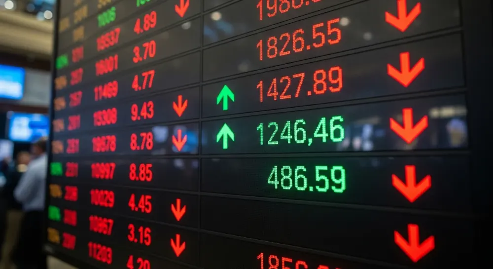 주식 전광판의 시황판