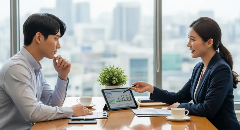 본인의 신용점수에 대한 상담 중