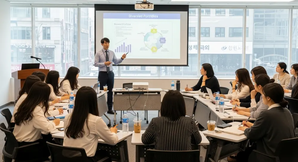 카드 포인트의 장점에 대한 설명을 들으면서 카드에 대한 교육을 시행중