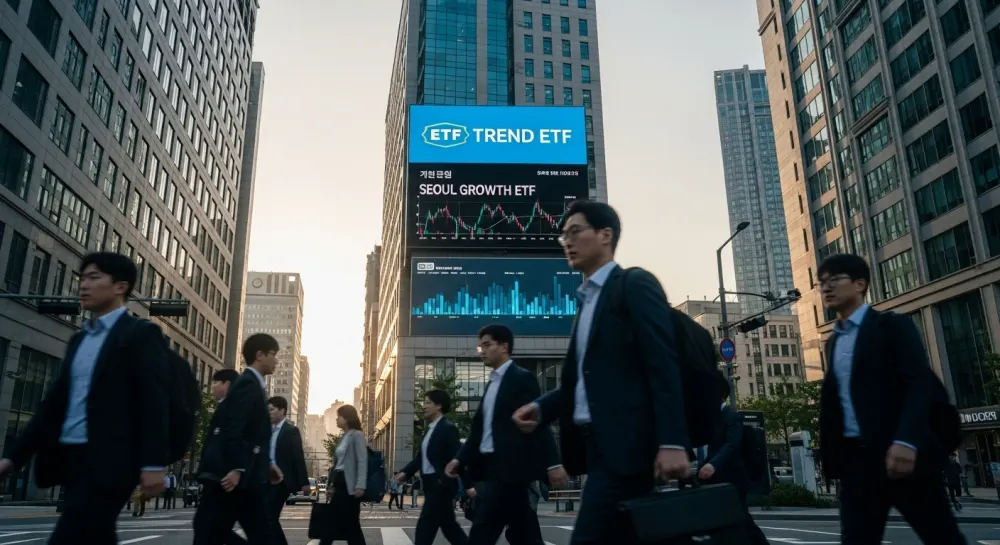 여의도 금융가를 출근하는 직장인
