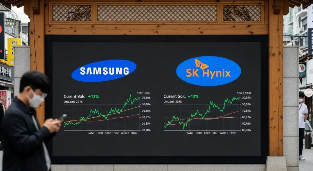 삼성전자와 하이닉스의 주가 상승 추이
