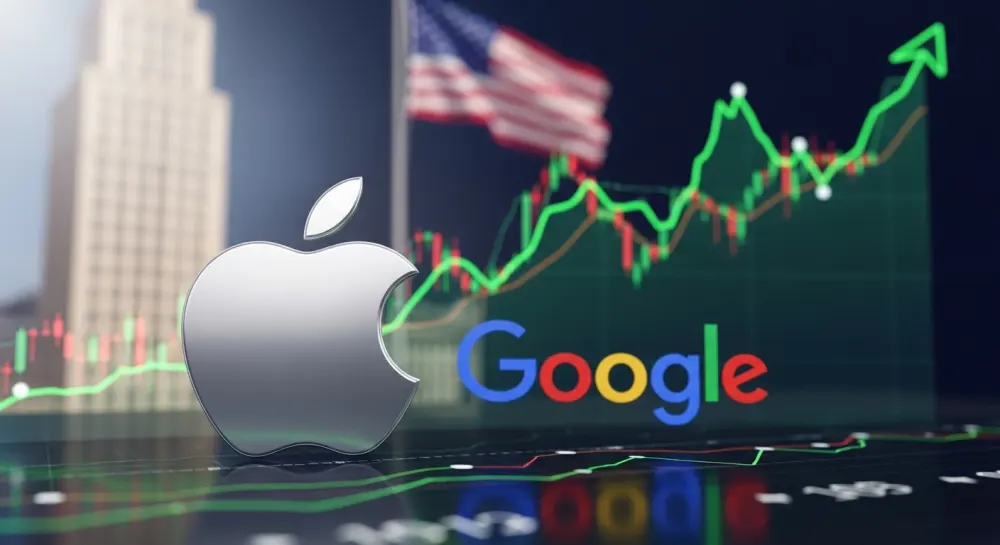 애플 구글의 주가 상승 추이
