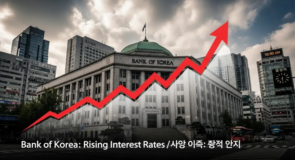 금리 인상 추이를 그래프 형상으로 나타냄