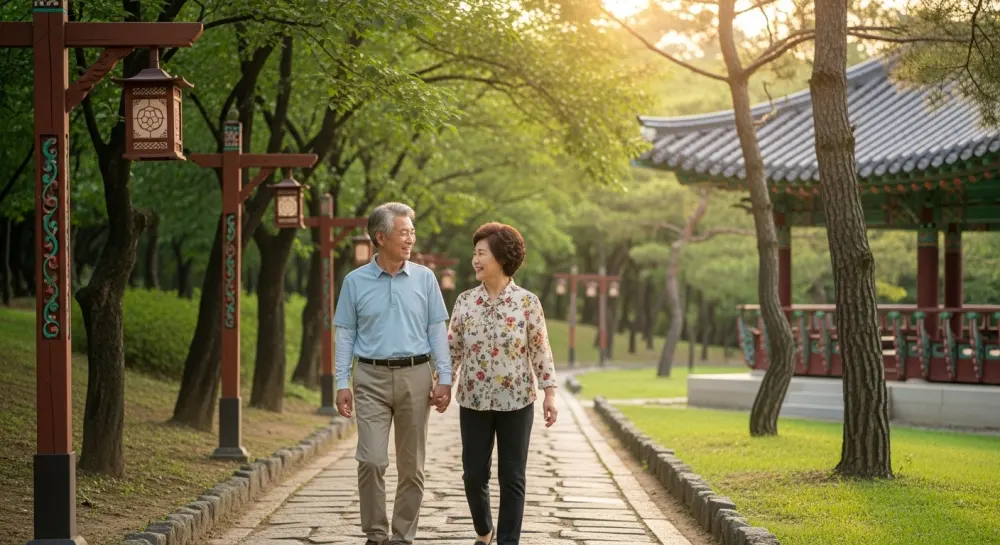 연금으로 생활하는 행복한 노년