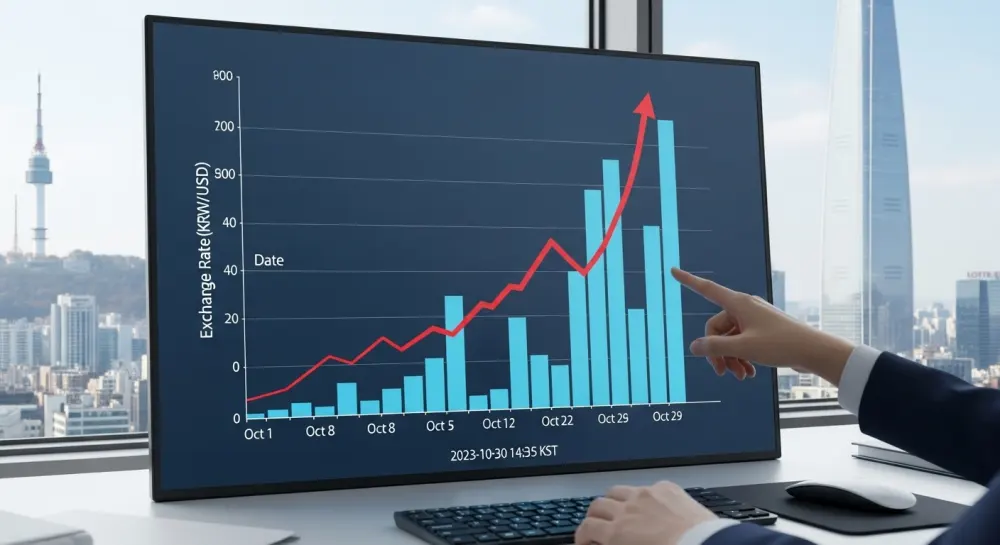 달러 강세가 지속되는 그래프 추이