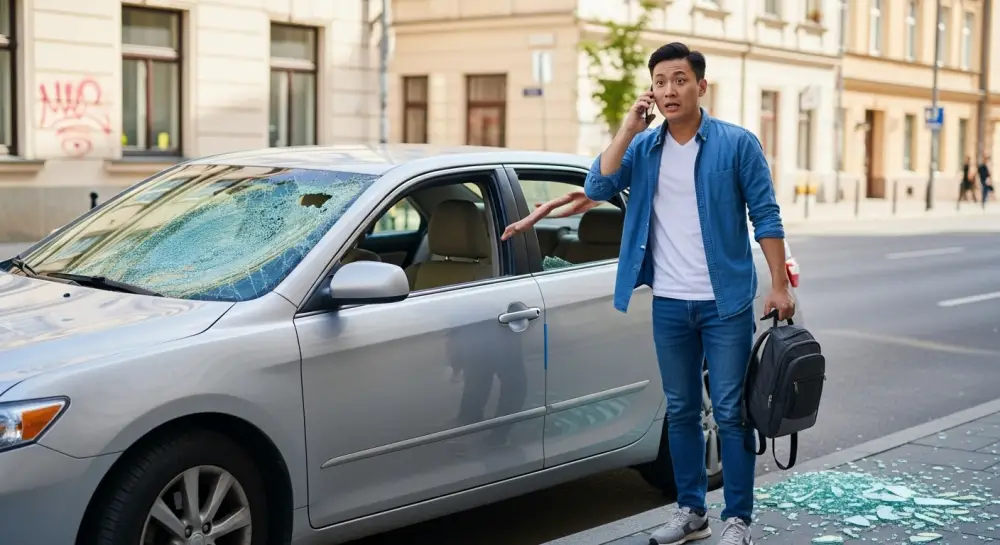 렌트카 파손으로 인한 여권 분실