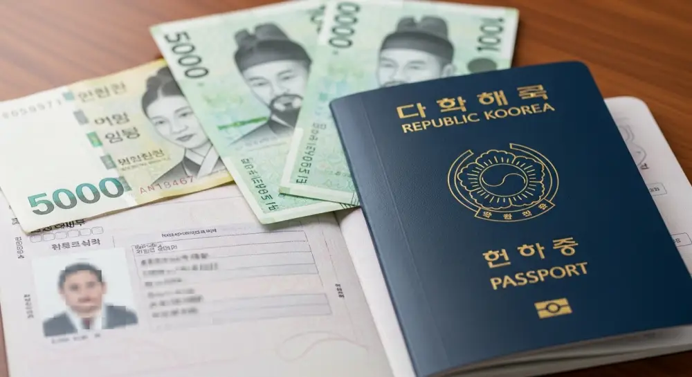 여권 발급을 위한 수수료