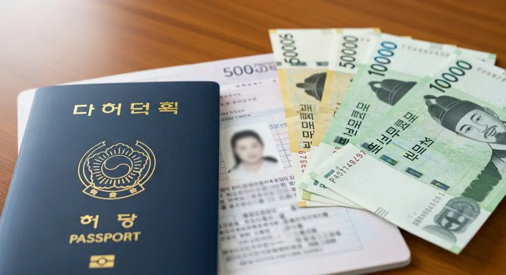 여권 재발급을 위한 수수료