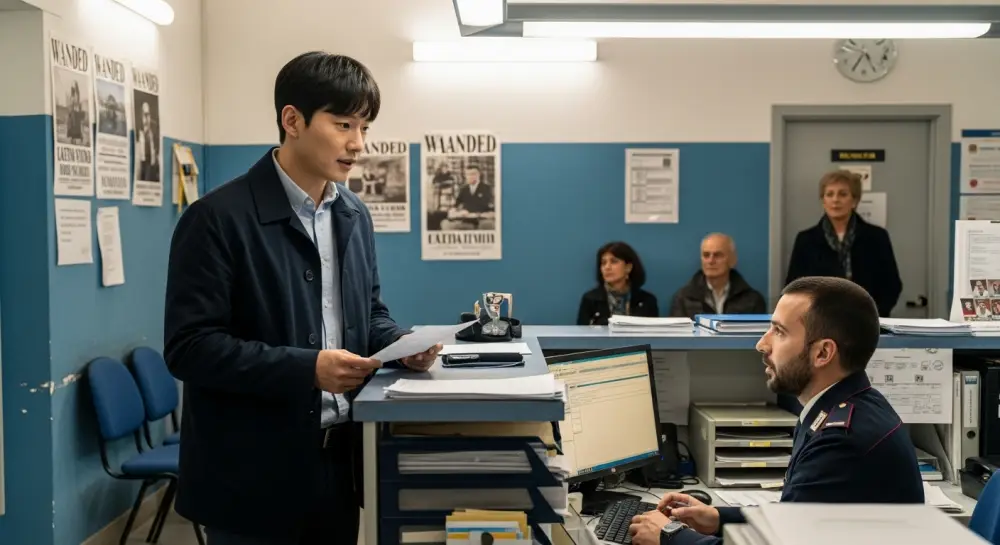 여권 분실 신고를 위한 경찰서 방문