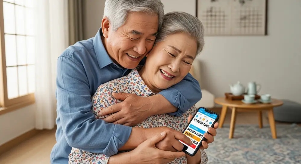 로또 당첨을 축하함