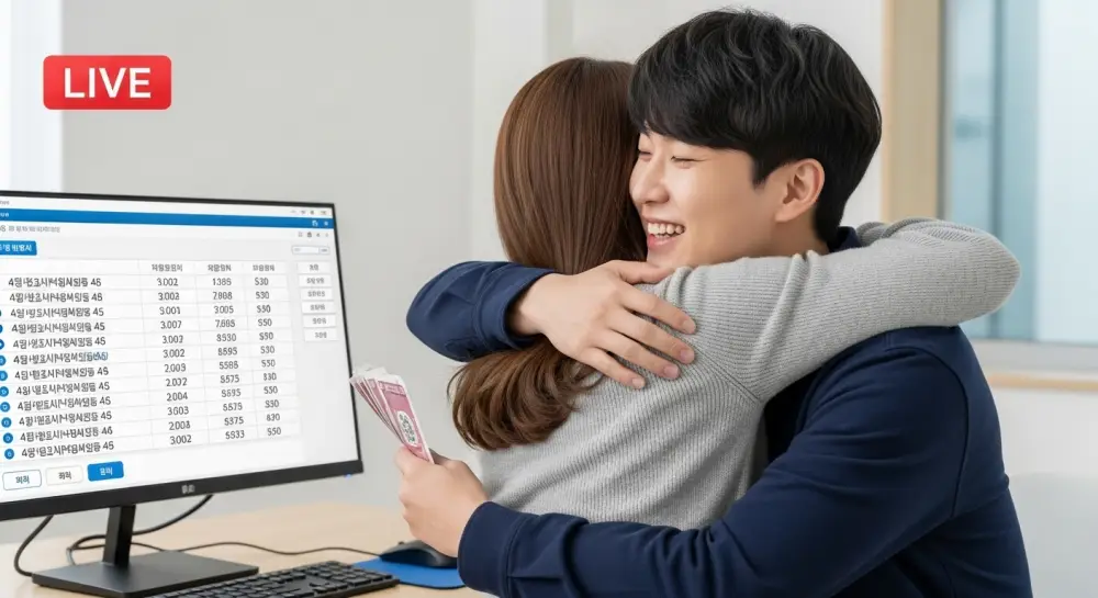 로또 당첨 후 행복함