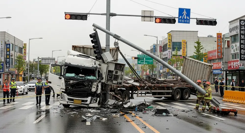 교통사고로 인한 시설물 파손
