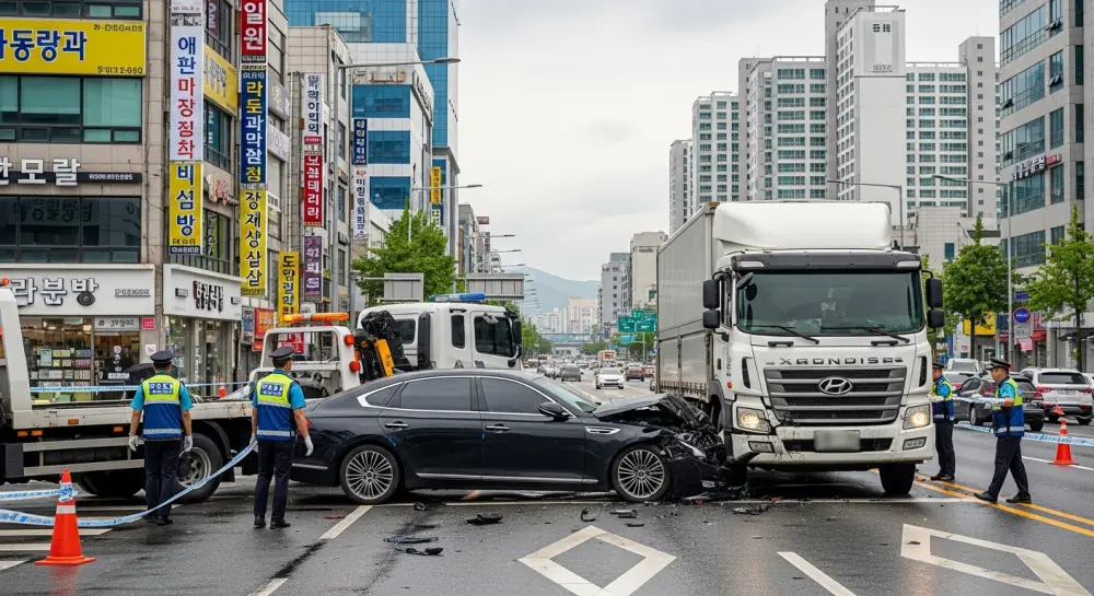 교통사고로 인한 시설물 파손